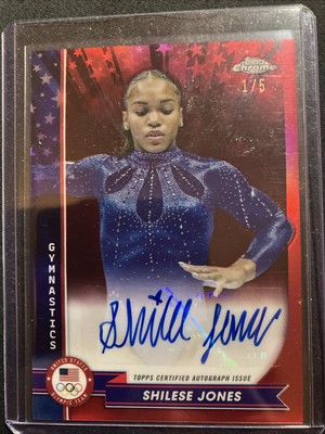 2024 Topps Chrome U.S. Olympic & Paralympic T.H. Autograph Shilese Jones Red 1/5