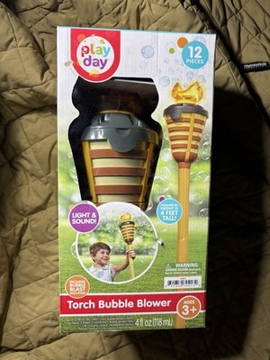 Play Day Torch Bubble Blower with Lights and Sound! Children Ages 3+