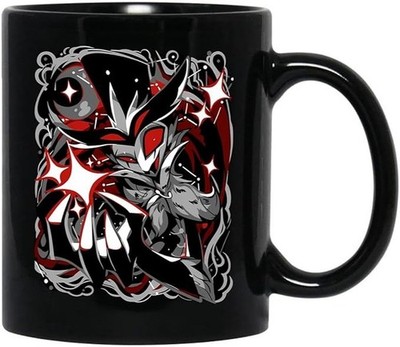 Stolas Demon Design Helluva Boss Black Coffee Mug   Animated Series Gift Mug