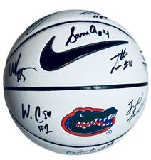 2024-2025 FLORIDA GATORS TEAM SIGNED AUTOGRAPH NIKE BASKETBALL COA WILL CLAYTON