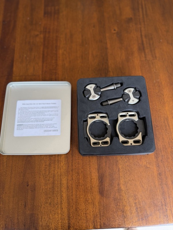 Speedplay Zero Nanogram Titanium Spindle Pedals + Cleats 128g Rare !