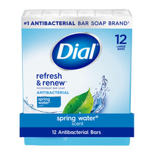 Dial Refresh  Renew Spring Water Antibacterial Deodorant Bar Soap 4 oz 12 Bars
