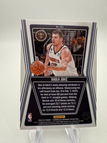 2022-23 Panini Chronicles #264 Nikola Jokic Denver Nuggets - Bild 2 von 2