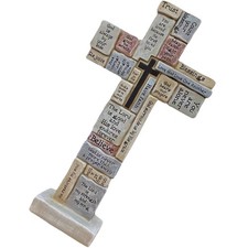 Croix décorative en résine pour église catholique, ornement de bureau.