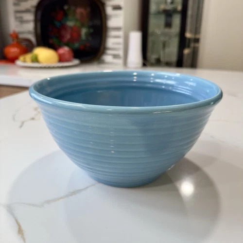 Vintage BAUER Pottery #12 Ring Ware Mixing Bowl in DELPH Blue California Pottery