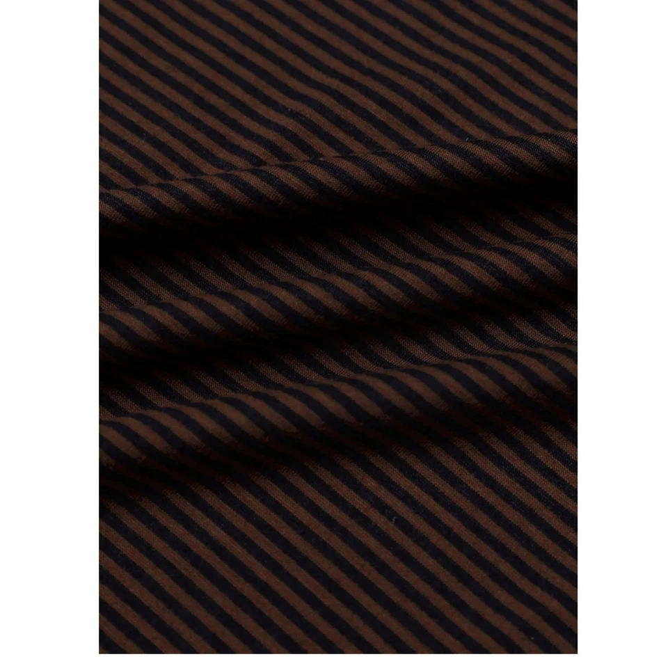 Conjunto de pijama corto a rayas marrón Remidoo dividido Foto 4 de 4