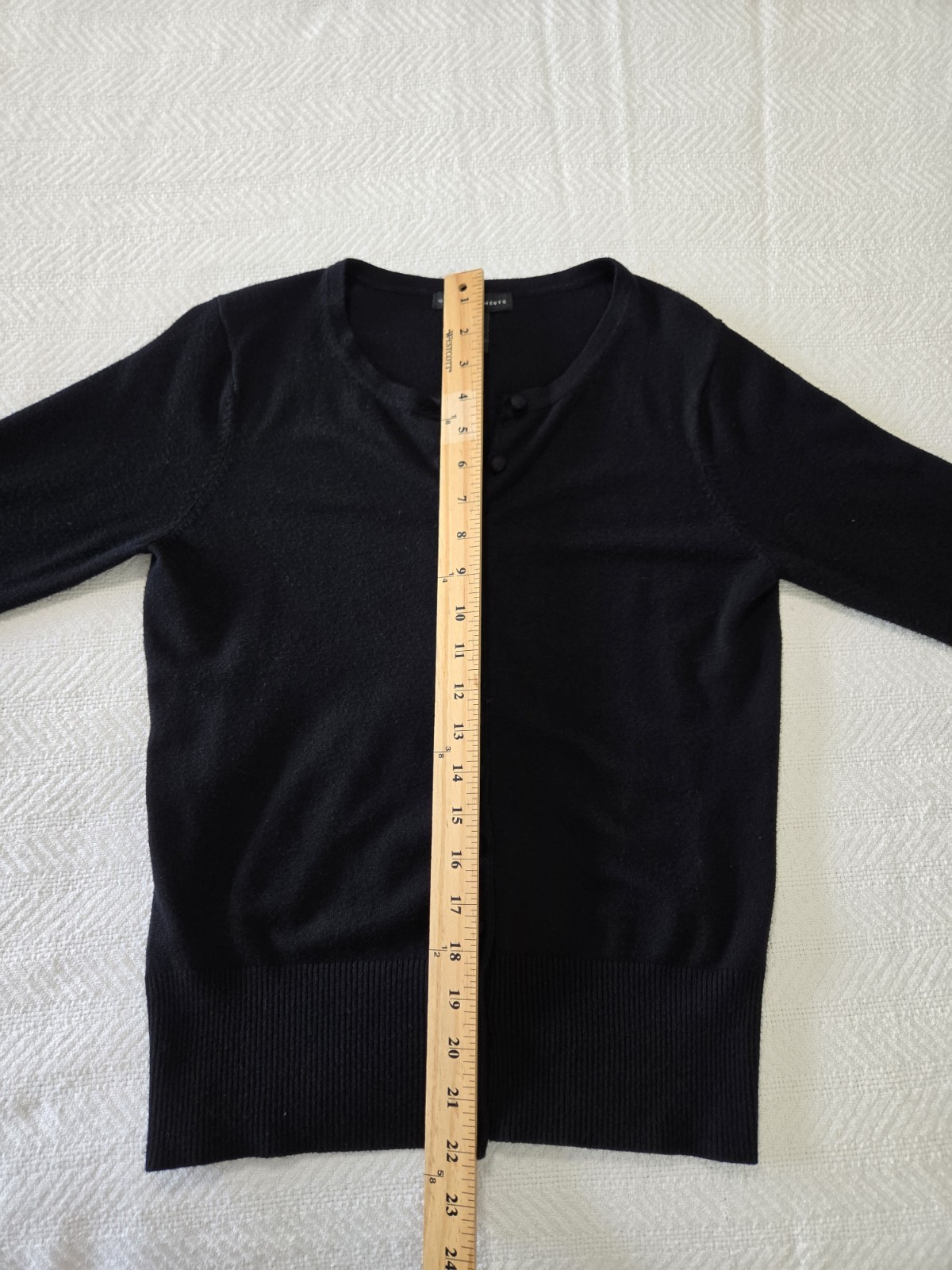 Grace Elements Womens Black Button Down Thin Knit… - image 10