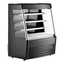 48" Black Vertical Air Curtain Merchandiser - 115V
