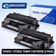 2 Pack CE505X 05X High Yield Toner Cartridges for HP P2055dn P2055x