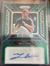 2024 Panini Prizm - Sensational Signatures Gavin Williams #SS-GW Green Prizm...