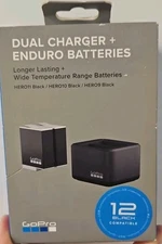 GoPro Enduro Dual Battery Charger & Battery Compatible with HERO12, 11, 10, & 9