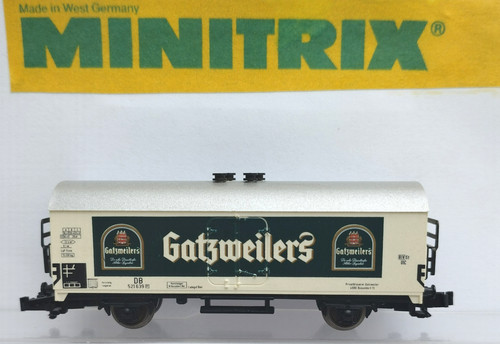 Spur N, MINITRIX 13698, Kühlwagen " Gatzweiler ", DB, Epoche III, ohne VP | Condition: Gebraucht