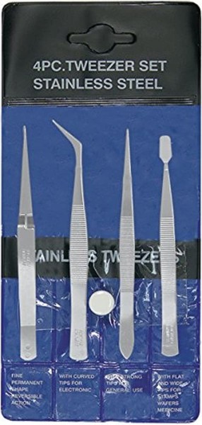 4Pc Tweezers Pouch Set (Us Import) Acc Neu-image