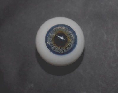 1 Paar Glasaugen für Reborn-Puppen rund  20 mm Ø dunkelblau Nr.10