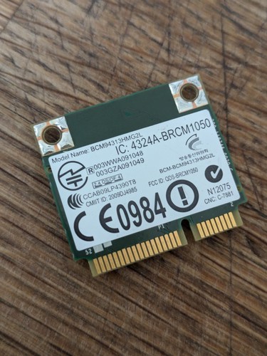 Broadcom Half Mini PCIe Card | Wi-Fi 802.11abgn Wireless BT WLAN | BCM94313HMG2L - 第 2/4 張圖片