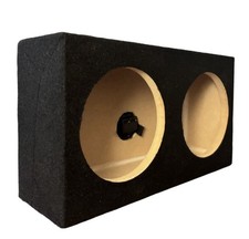 Dual 6.5" Sealed Speaker Enclosure Pod 6.5 inch Box- Black
