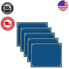 Professional Certificate Holders Set Navy Gold Foil for 8.5x11 Documents