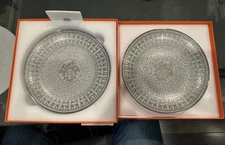 Hermes Mosaique au 24 Platinum Dessert Plate set of 2