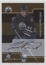2001-02 ITG Be A Player Signature Series Gold Auto Janne Niinimaa #132 Auto 1o3