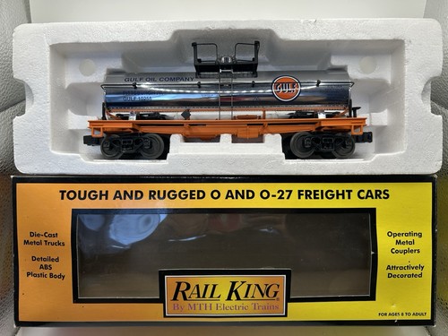 Carro cisterna cromado MTH RailKing O Gulf Oil Company 30-73258 - (en muy buen estado en caja) | Condition: Used