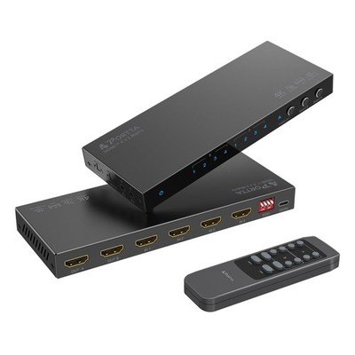 PORTTA HDMI Matrix 4x2 4K 60Hz 4 in 2 Out Audio Extractor ARC