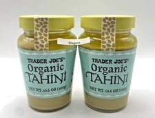 2 Jars Trader Joe’s Organic Tahini Nut Butter, 10.6 oz / 300 g Jar