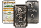 Castronomics "Pumpkin Reaper" Antiqued .999 Fine Silver Art Bar