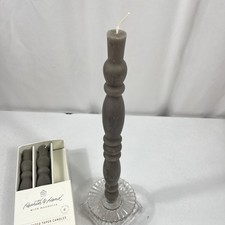 Hearth and Hand Unscented Taper Candles Box of 6 Magnolia Grey 14" Farmhouse