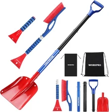 Snow Removal Kit with Detachable Shovel Ice Scraper and Brush