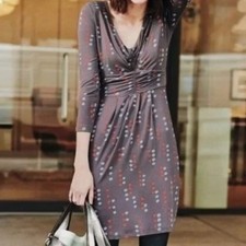 Boden Marion Jersey Tunic Dress Trailing Dots Womens Size 18