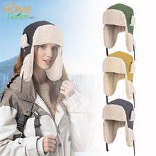 Russian Aviator Trapper Hat with Ear Flaps Windproof Thermal Cap for Outdoor