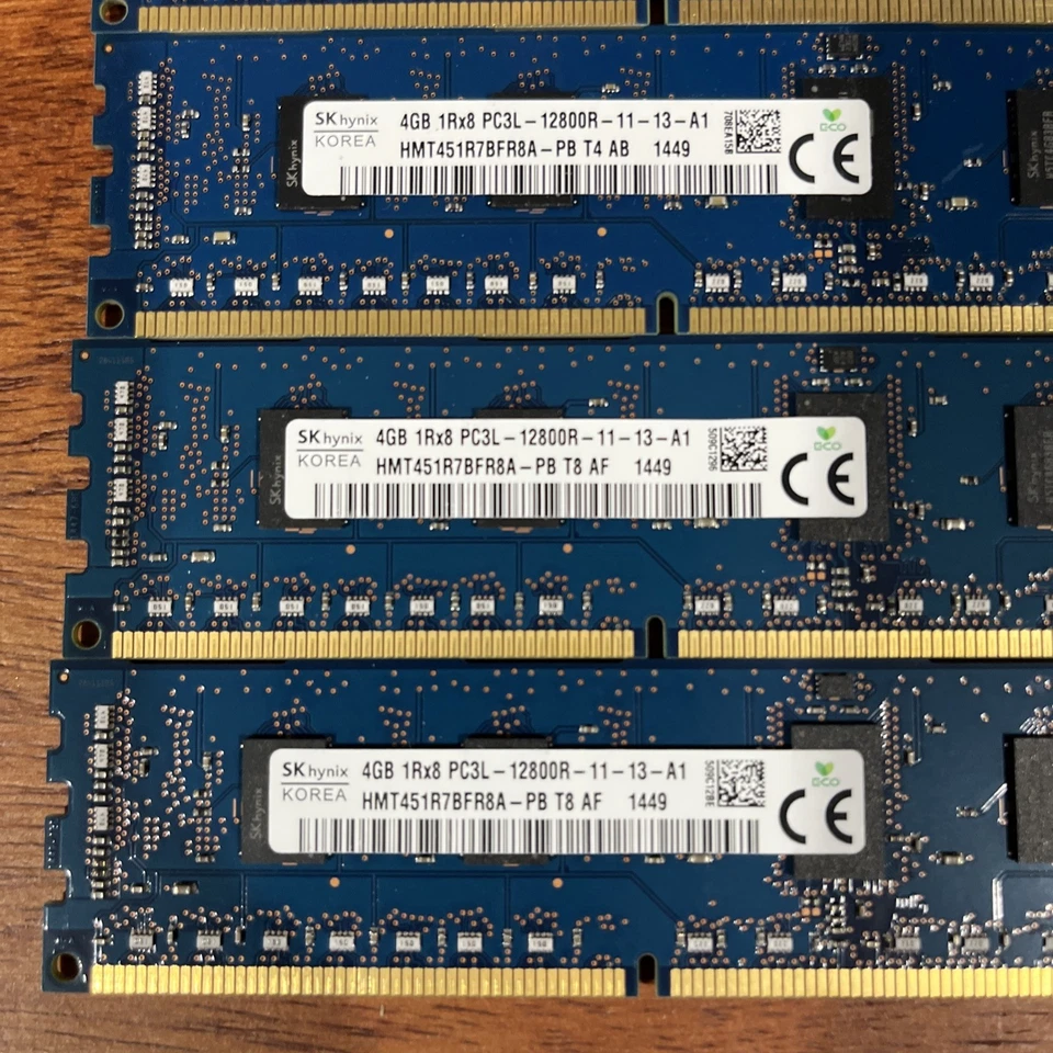 24GB (6x4GB) Hynix HMT451R7BFR8A-PB PC3L 12800R 1Rx8 Server Memory for Server - Image 2 of 2