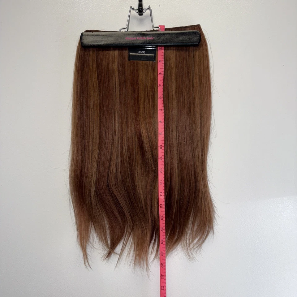 Donna Bella 20" Deluxe Premium Halo Recto | Castaño Oscuro Castaño Rojizo #30/33 NUEVO Foto 3 de 4