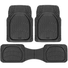MotorTrend 3-Piece Deep Dish Rubber Floor Mat - Made for Chevy