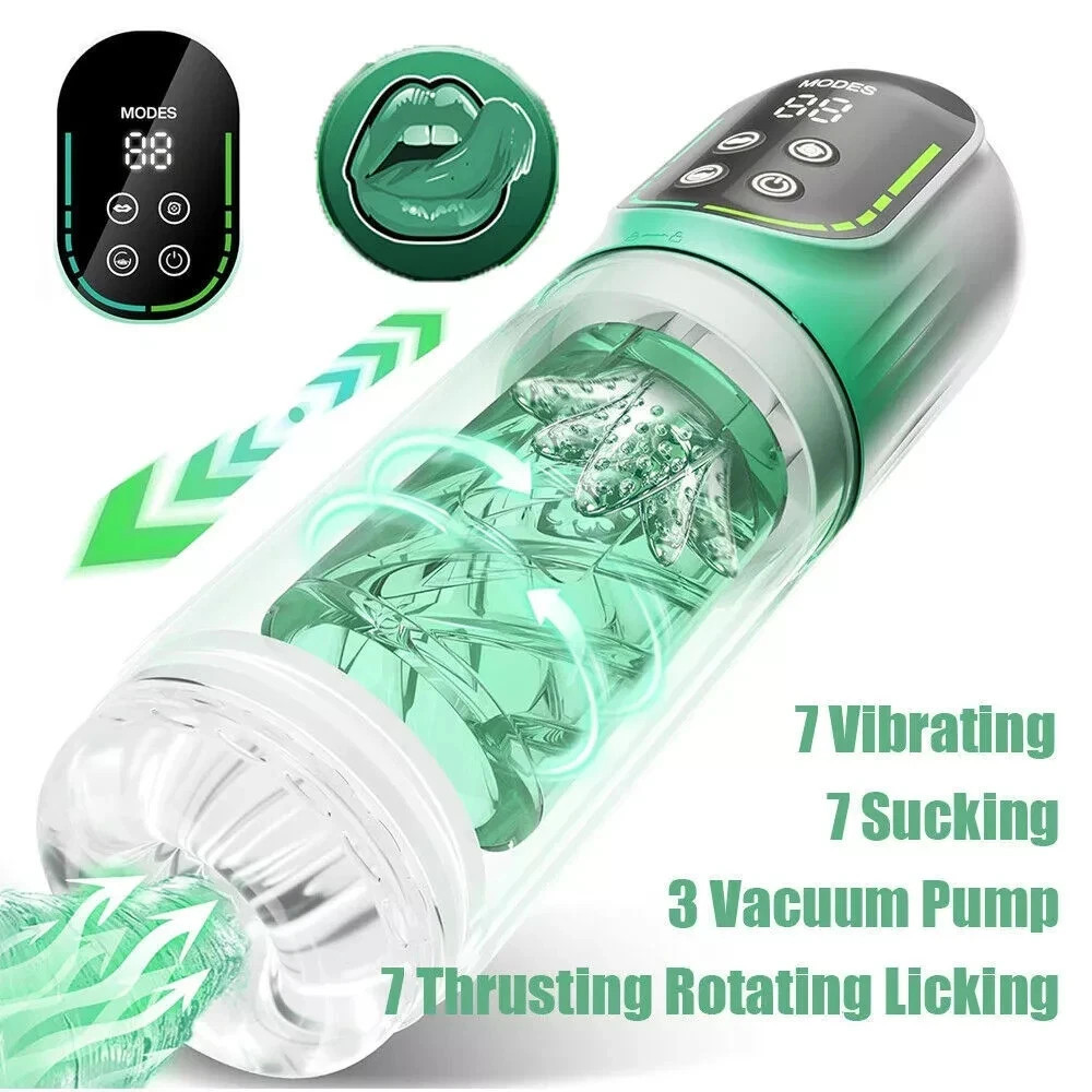 Male Masturbaters Automatic HandsFree Rotating Cup Thrusting Stroker Lubricants