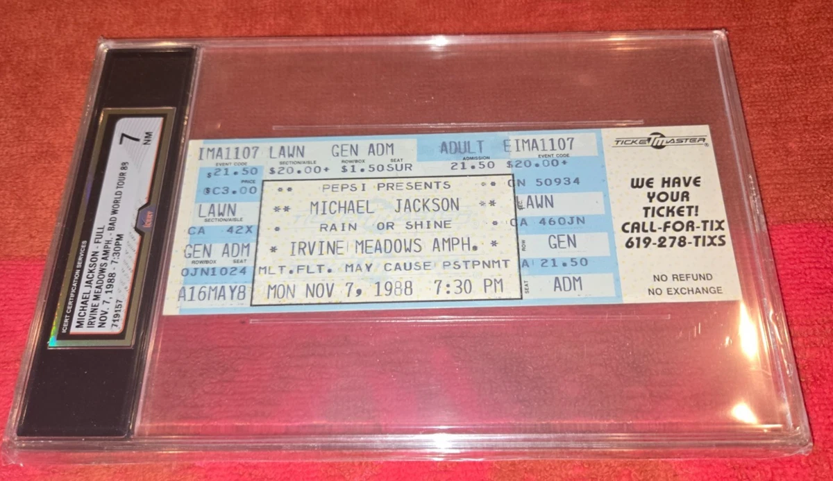 Las mejores ofertas en Memorabilia de conciertos de original de Michael  Jackson | eBay