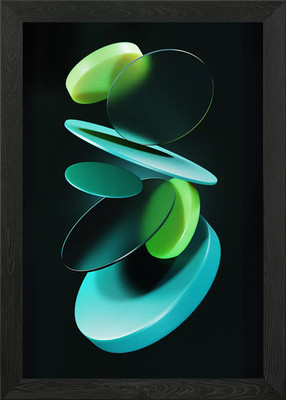 Abstrakte geometrische Formen gerahmtes Wandbild Poster Leinwanddruck Bild