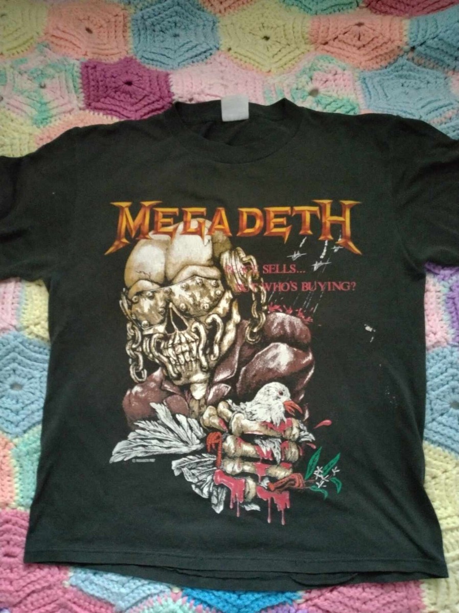 ミュージシャン Mega Death Wake-Up Dead Tour 1987s Tee Megadeth Wake Up Dead 1987 Tour T-Shirt | TShirtSlayer TShirt and
