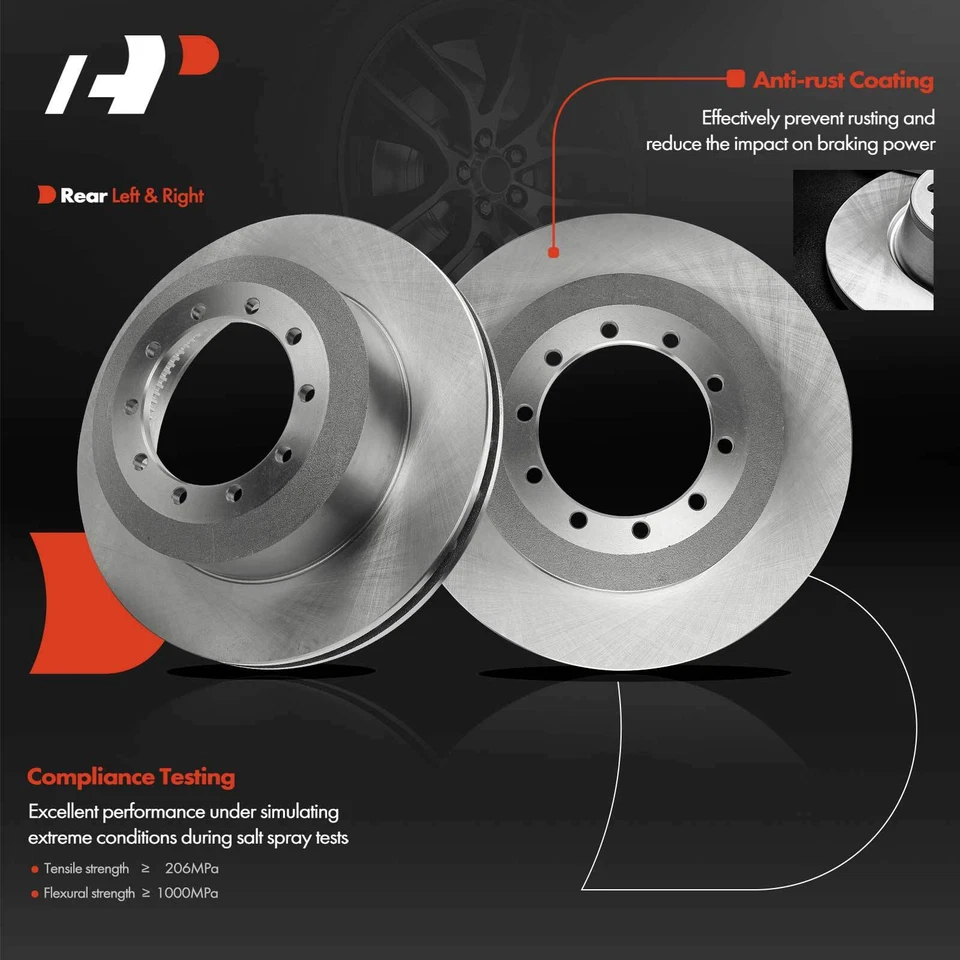 2x Rotor de freno de disco trasero para chasis de autocaravana Ford F-450 Super Duty 02-04 F-53 Foto 2 de 4