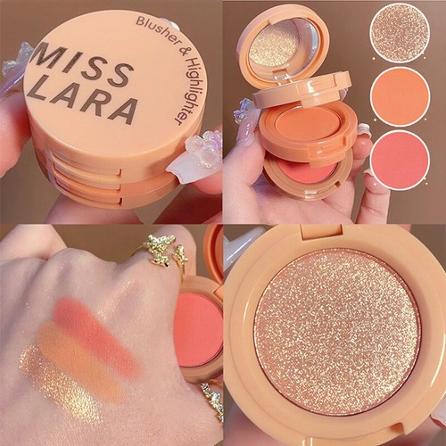 Blush Peach Pallete 2 Colors Face Pigment Cheek Blusher Powder Makeup Matte UK - - Picture 6 of 21