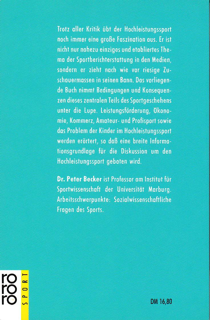 Thumbnail - Sport Und Höchstleistung (rororo - Arbeitsbücher Sport)