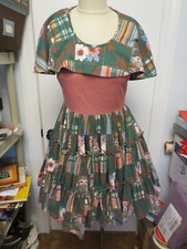 WONDERFUL VINTAGE HOMEMADE SQUARE DANCING DRESS SIZE 6 OR 8