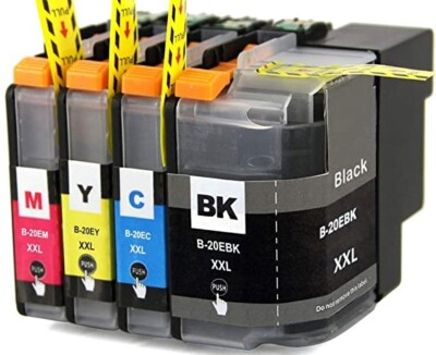 4P Ink Tanks Compatible with Brother LC20e MFC-J775DW MFC-J775DWL MFC-J985DW XL