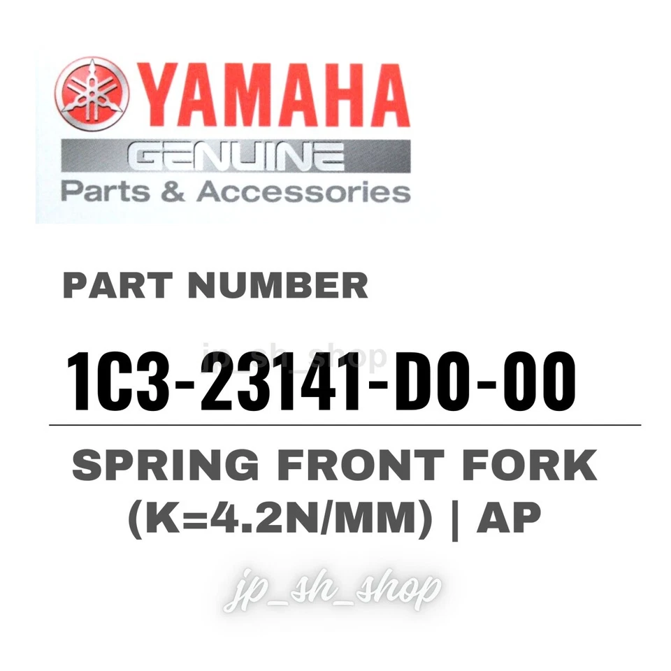 YAMAHA Pièces d'origine OEM FOURCHE AVANT À RESSORT 1C3-23141-D0-00 pour YZ450F - Photo 1/1