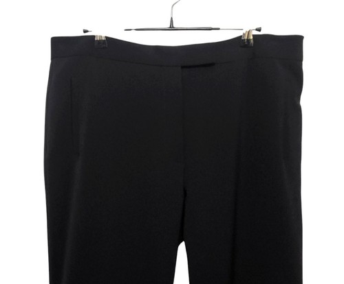 THE ROW Silk Lined Pants Women Size 14 Black Wide Leg Flat Front Casual Trouser - Picture 3 of 13
