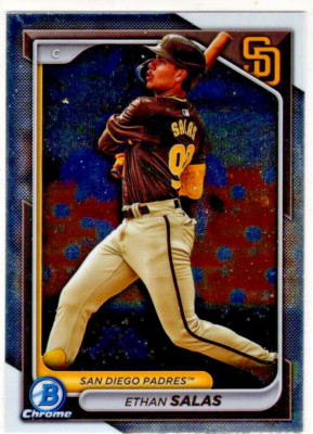 2024 Topps Bowman Chrome Baseball Ethan Salas No. BDC-140 San Diego Padres