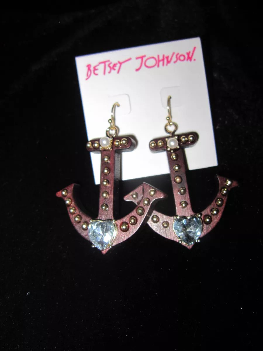 Betsey johnson deals anchor earrings