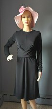ANN TAYLOR WOMENS & GIRLS BLACK KNOTTED DRESS 34 SLEEVES SIZE 2