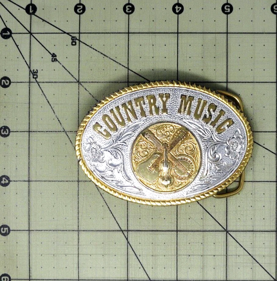 Cinturón de música country hebilla vaquero vaquera Western Scroll SSP/GP de colección Aminco.NOX651 Foto 3 de 4