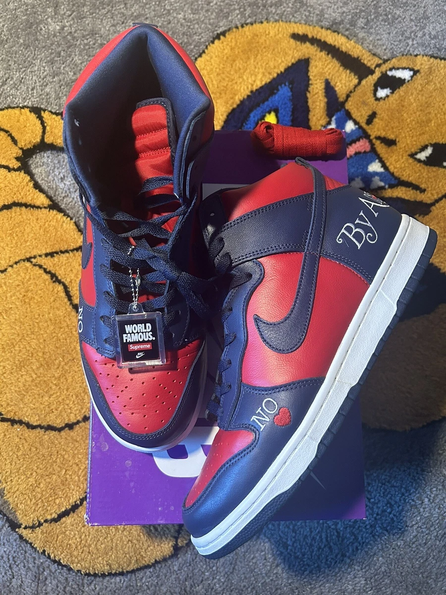 Nike Dunk High Supreme Red for Sale | Authenticity Guaranteed | eBay